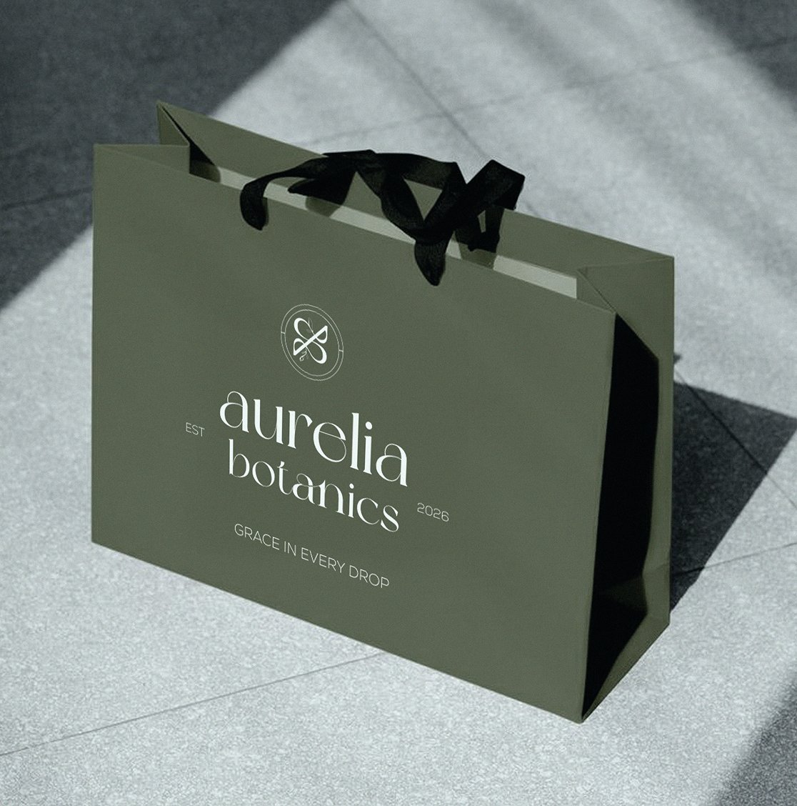 Aurelia Botanics kraft paper retail bag