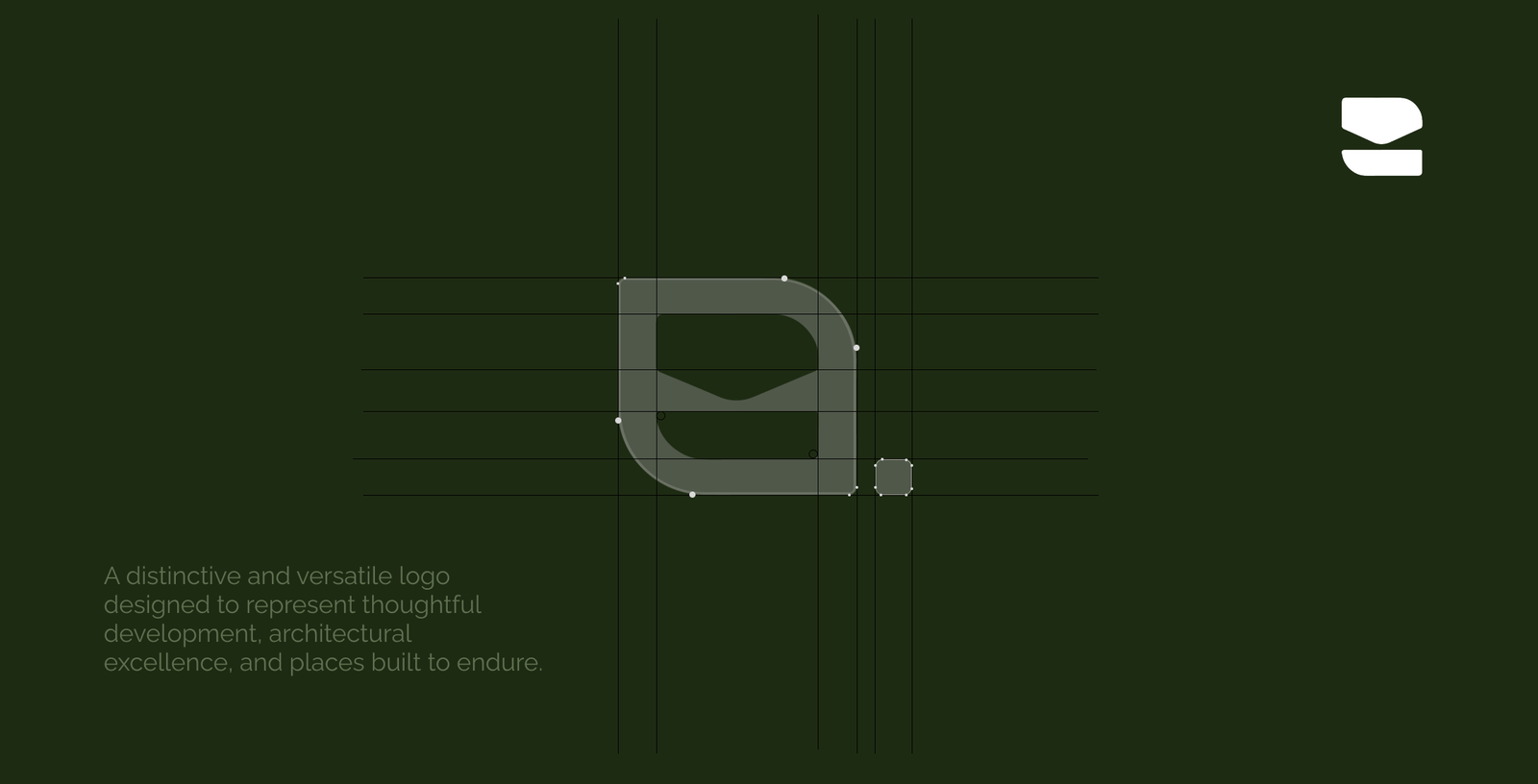 Oakline logo construction grid and icon detail